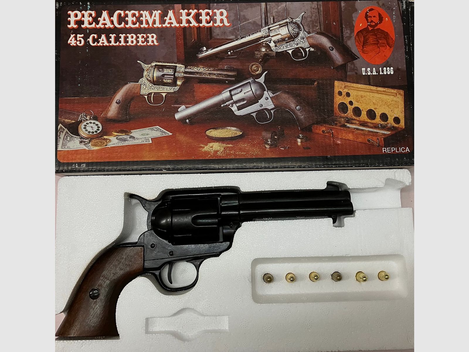 Colt Peacemaker Caliber .45 DENIX - DEKO - REVOLVER  (schwarz)