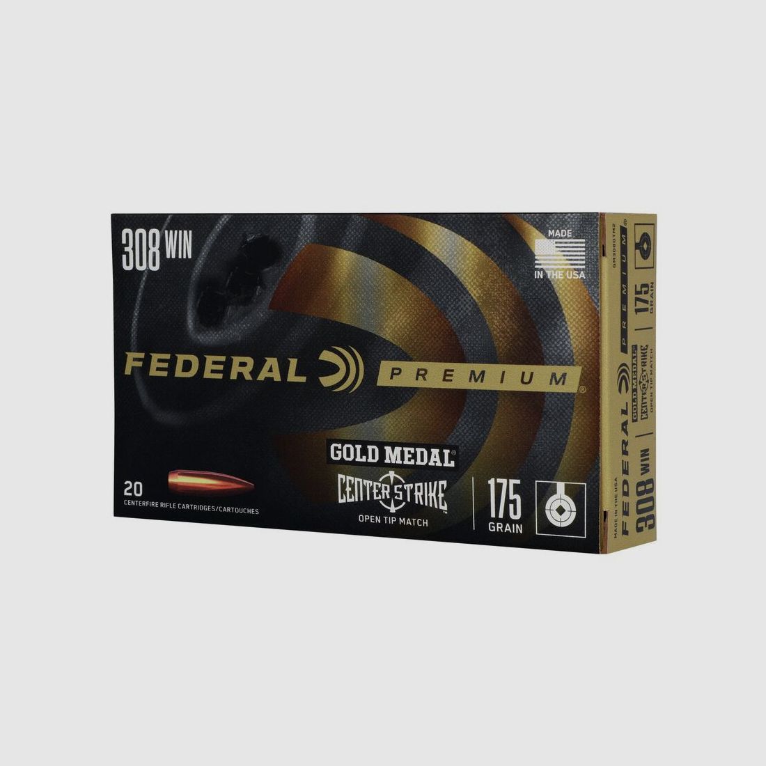 Büchsenmunition FEDERAL Gold Medal CenterStrike – 308 Win. – 175 grains, Bild 3 von 5
