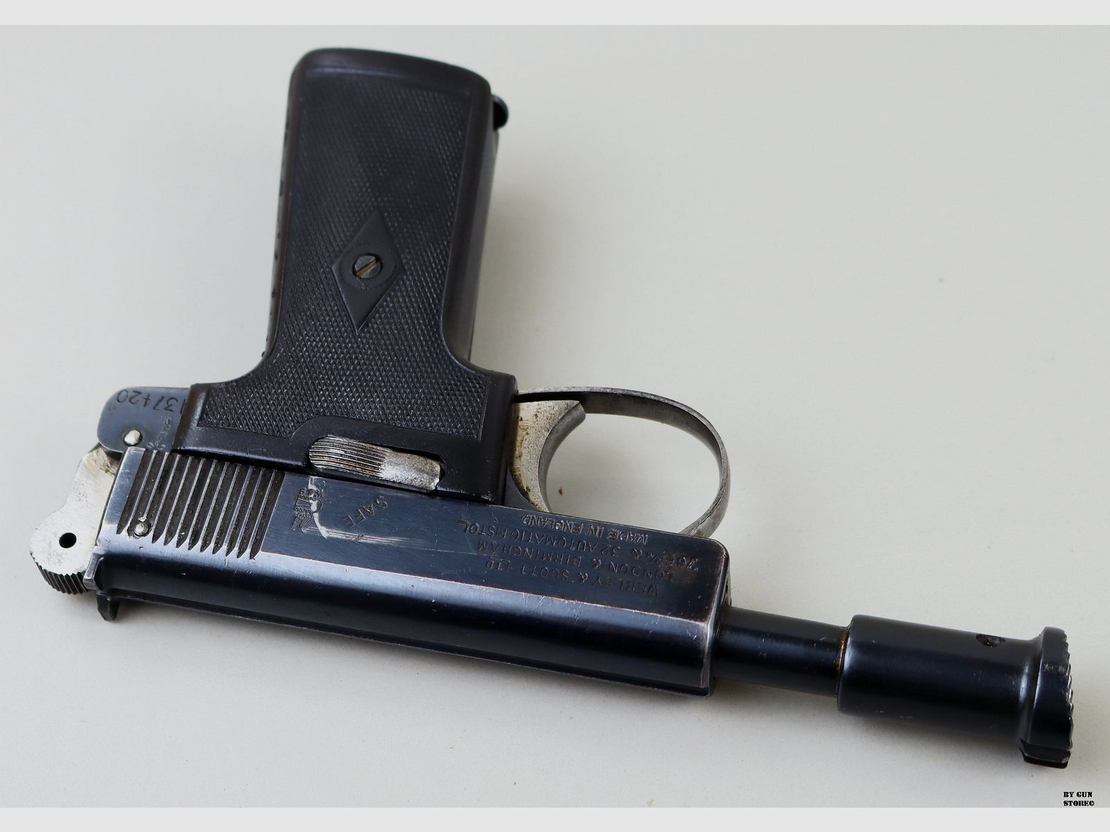 Pistolet Webley & Scott mod. 1913 Humane Killer cal. 7,65 mm n° de série 137420, image 5 sur 14