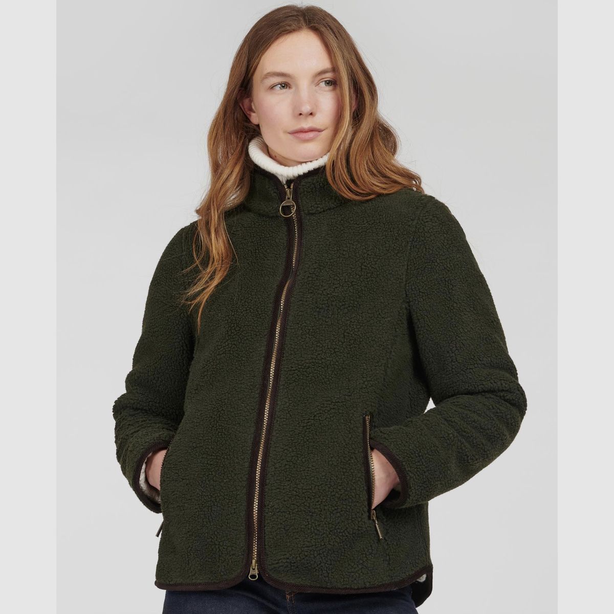 BARBOUR Laven Fleece Oliv