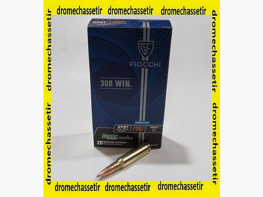 boite 20 cartouches Fiocchi calibre 308 winchester 175 grains HPBT sierra