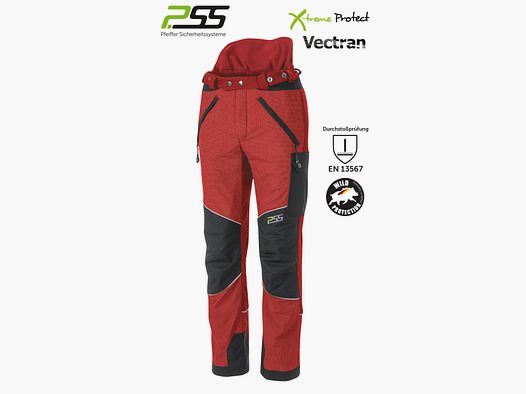 PSS X-treme Protect varkensbeschermbroek rood