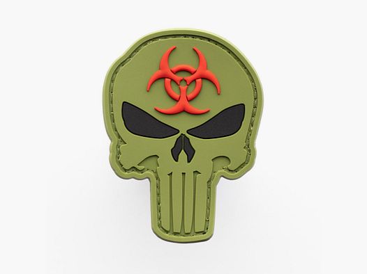 Biohazard Punisher Skull Patch Oliv