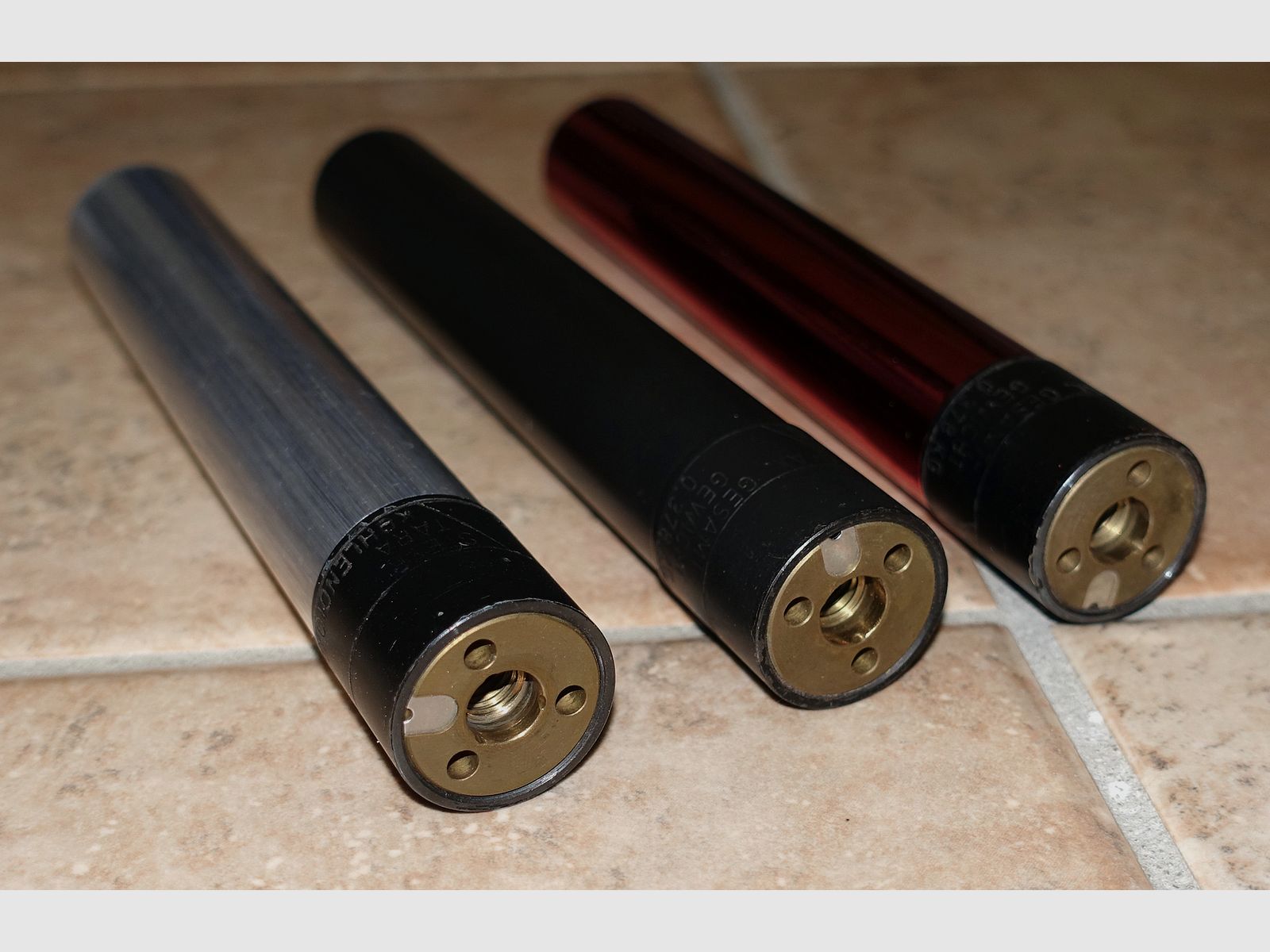 3 pieces Steyr cartridges + Steyr CO2 connection, spring and release screw