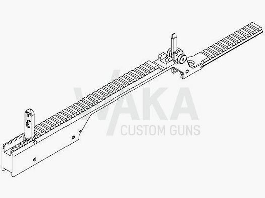 B&T mounting rail NAR for HK G36/G36K/HK243, with emergency sight, 2 rails