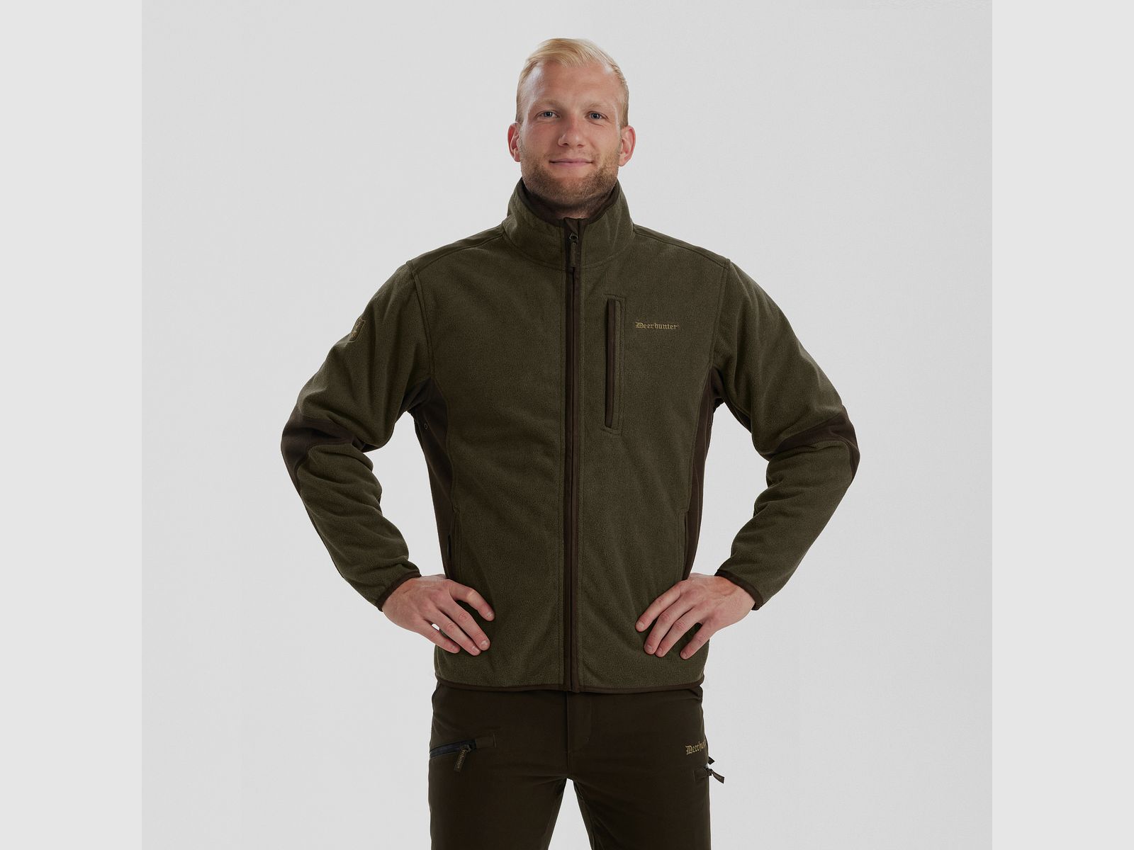 Gamekeeper Bonded Fleece Jacket - Graphite Green Melange - Size: XL
