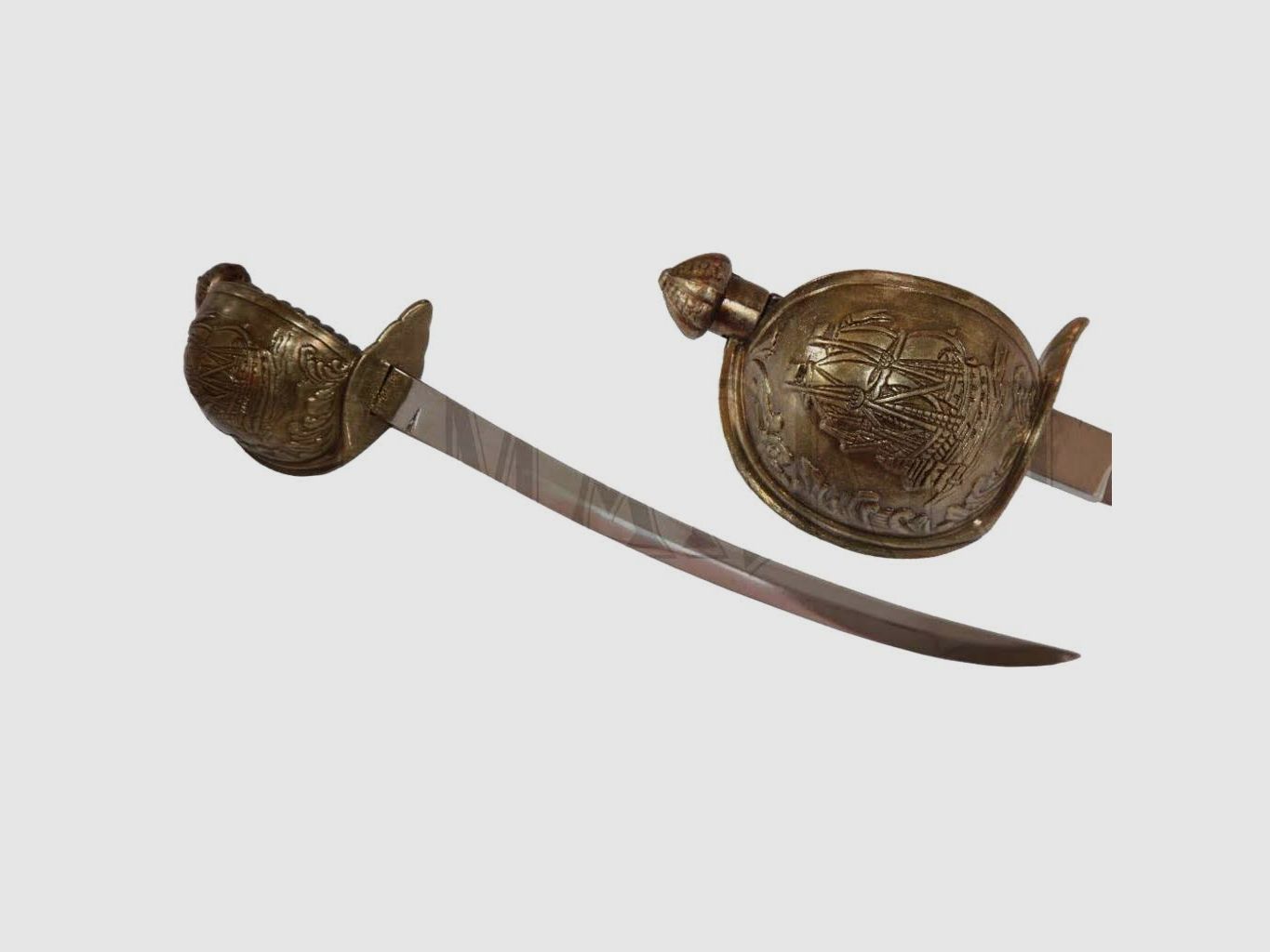 Couteau à lettres sabre de pirate et décorations sur la poignée