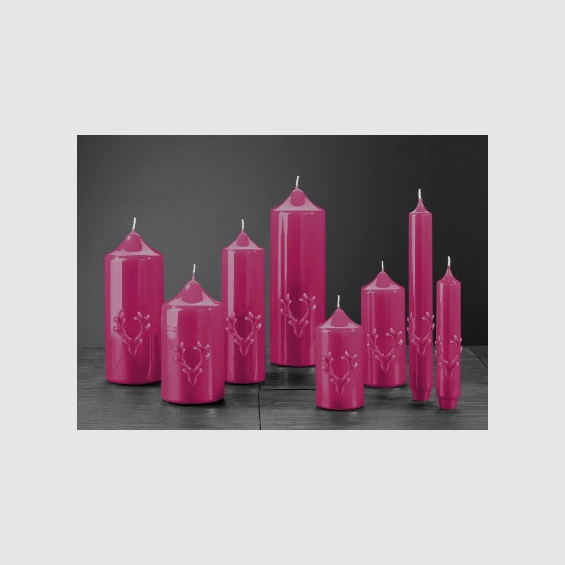 Engels Kerzen Gelackte Stab- oder Stumpkerze mit Geweih