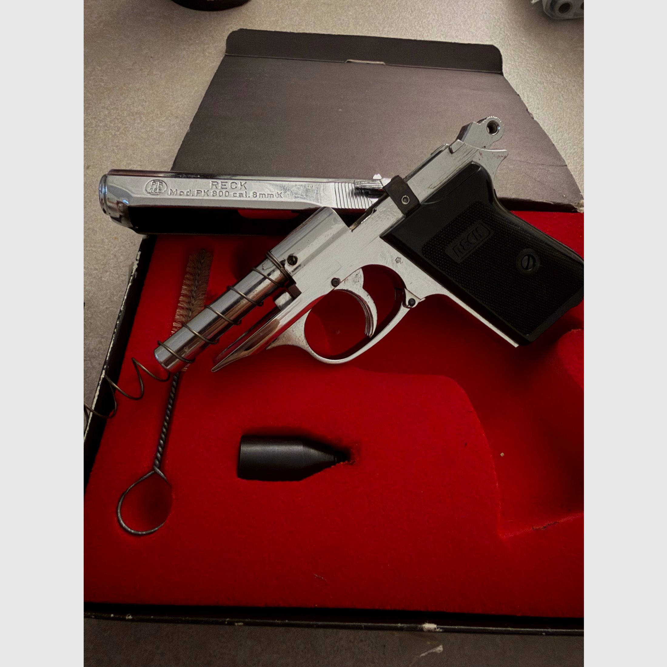 Pistolet gazowy Reck PK 800 Chrom OVP bez miejsc łamania 