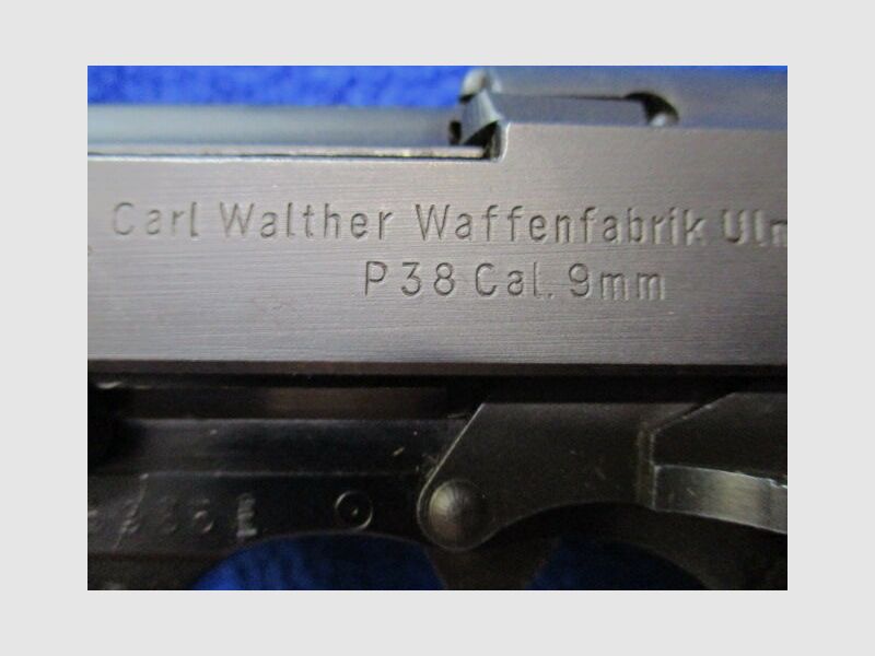 Pistole Walther Ulm P38 mit verstärktem Griffstück P38