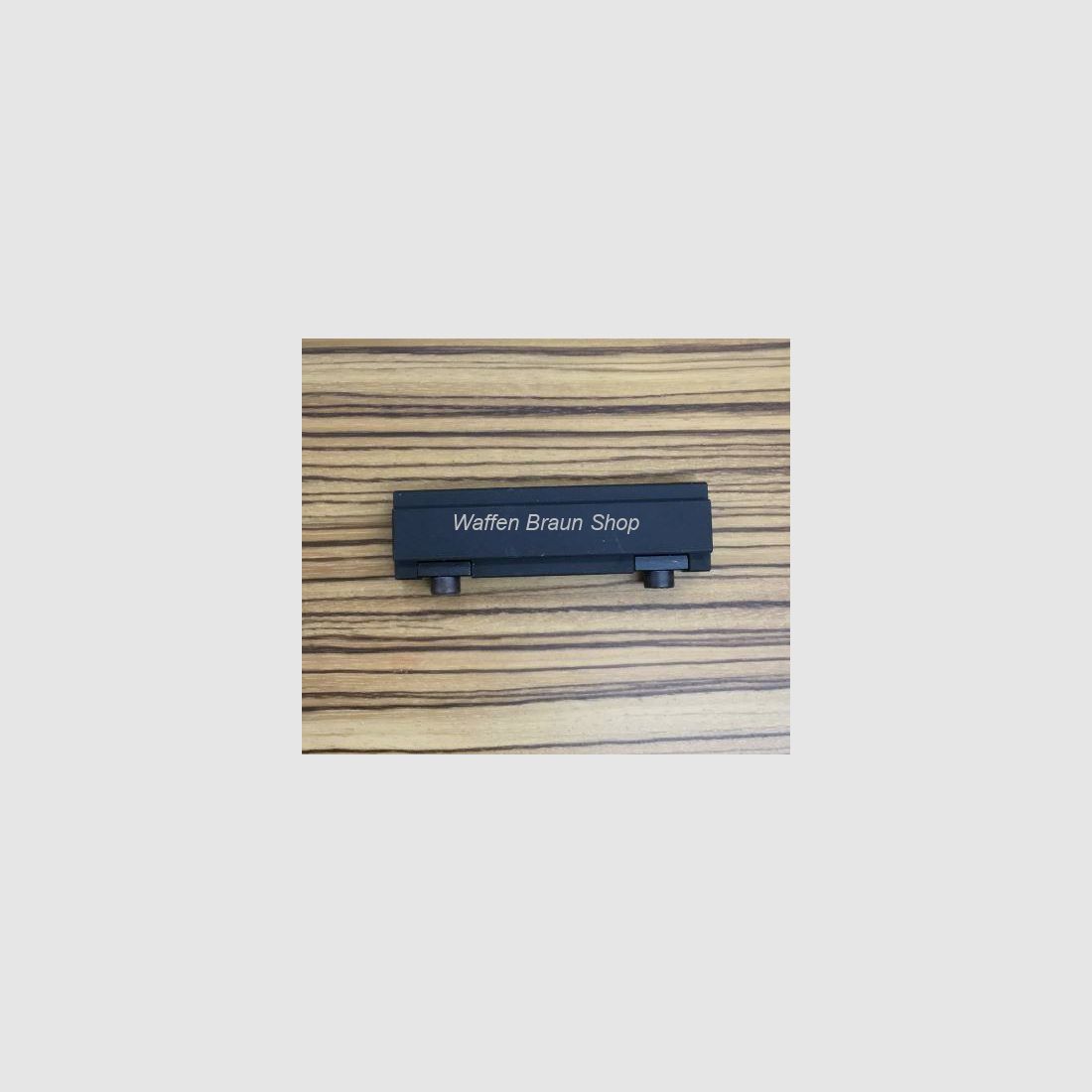 Walther Visierlinienerhöhung 9,5 mm , 7cm lang, für Luft- und KK Gewehre,für den Diopte, Schwarz