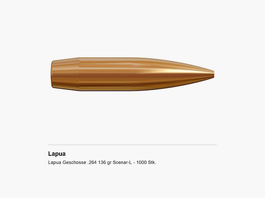 Lapua Geschosse .264 136 gr Scenar-L – 1000 Stk.