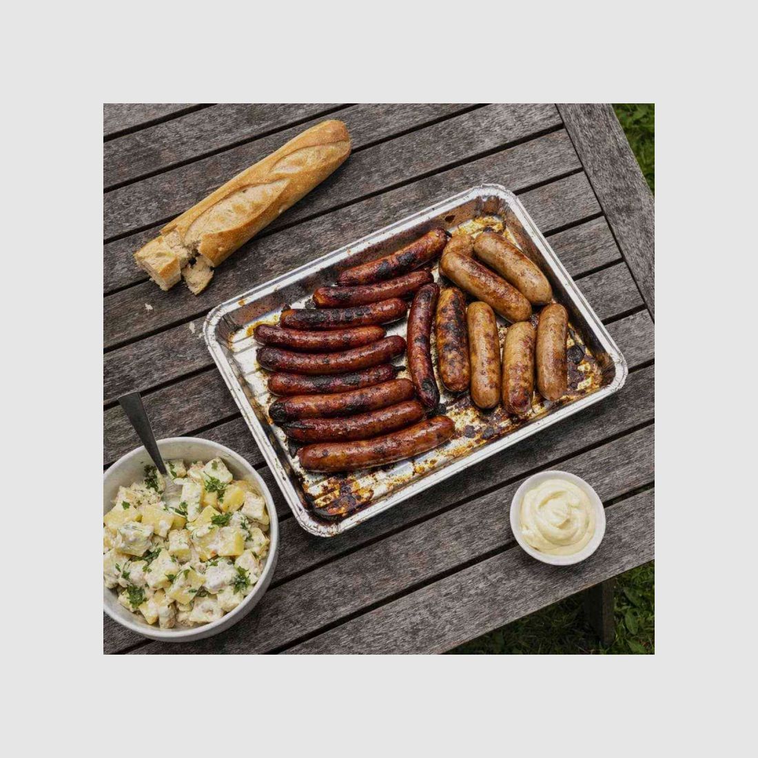 Set aus 4 Aluminiumtabletts für Grill - 24x16x1,5 cm, Bild 1 von 7