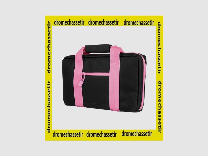 Tas voor wapen en handpistool en magazijn, roze en zwart