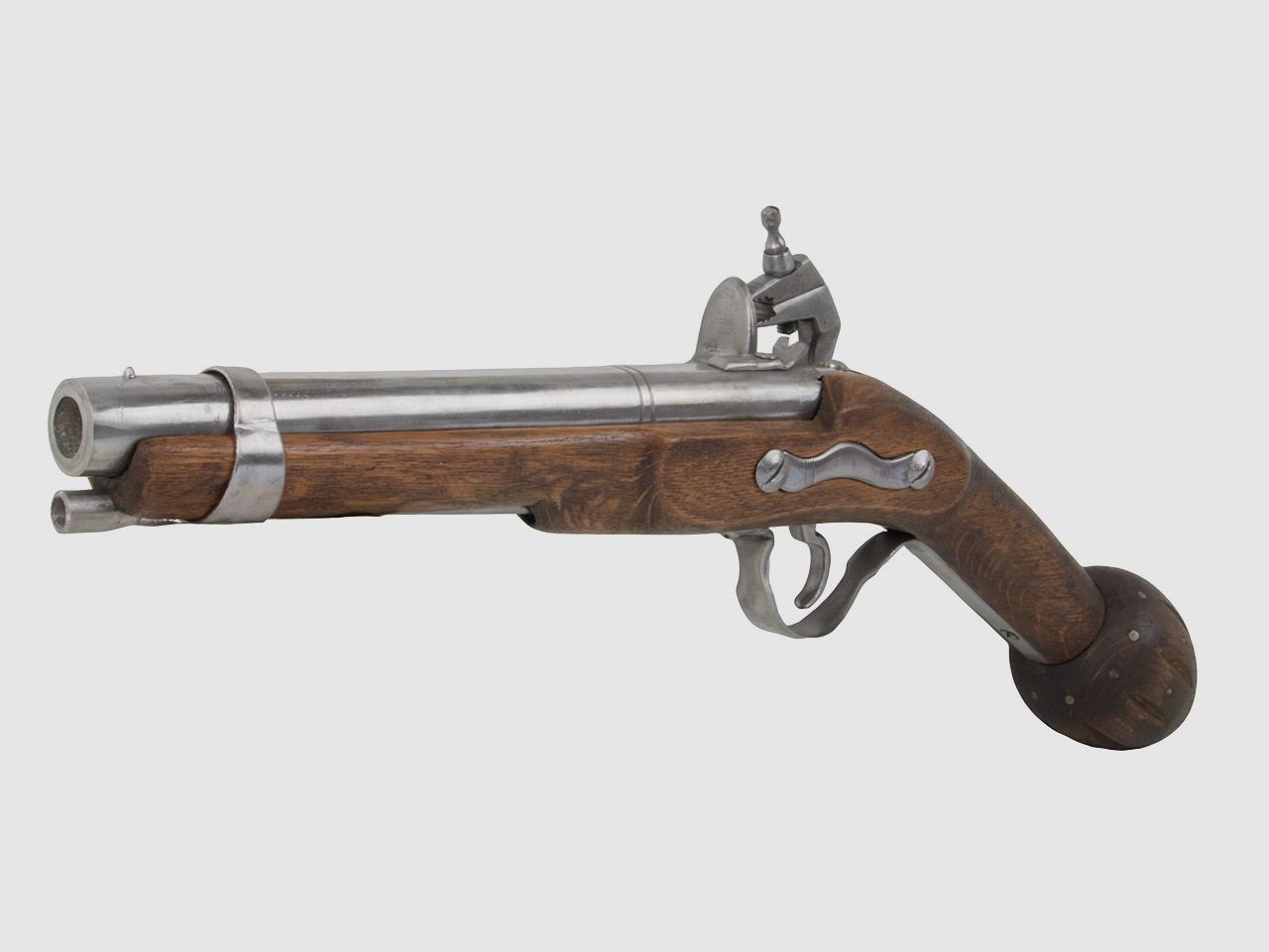 EinzelstĂĽck handgefertigte Deko Steinschloss Vorderladerpistole LĂ¤nge 48 cm