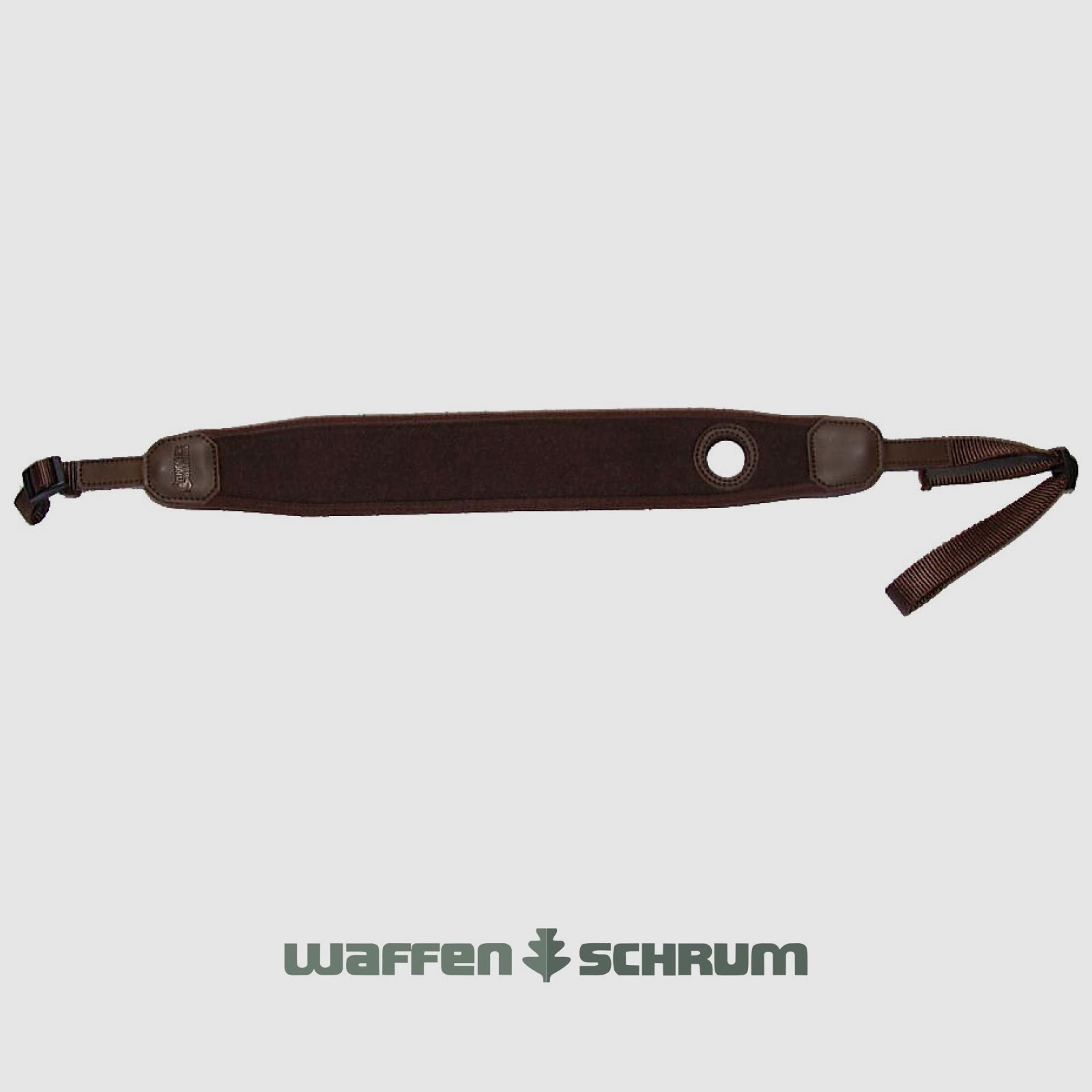 Mjoelner Sangle de Fusil de Chasse Loden - Marron avec Trou pour le Pouce