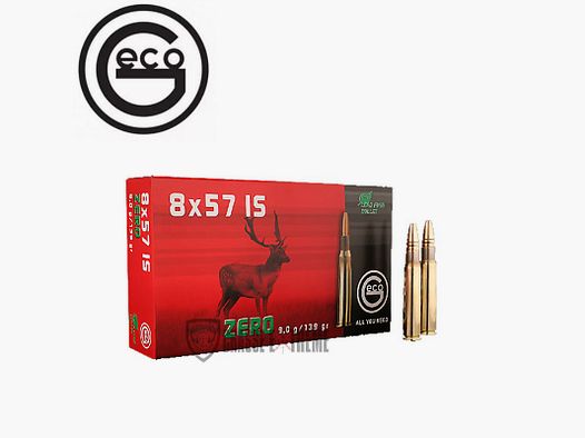 20 Munitions GECO cal 8x57 JS 139gr ZERO