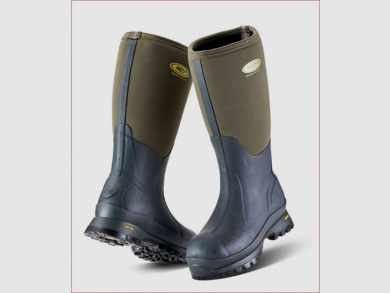 GRUB'S Snowline 12.0. Warmer Gummistiefel fr die Winterjagd in jagdgrn