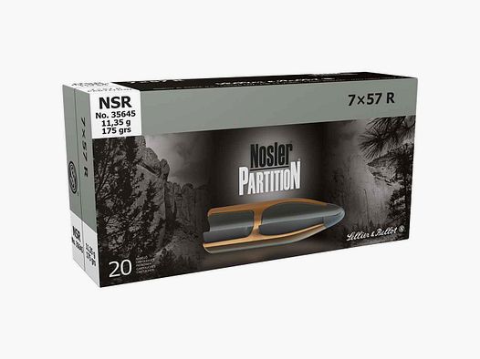 7x57 R Nosler Partition 11,4g/175grs. Sellier & Bellot