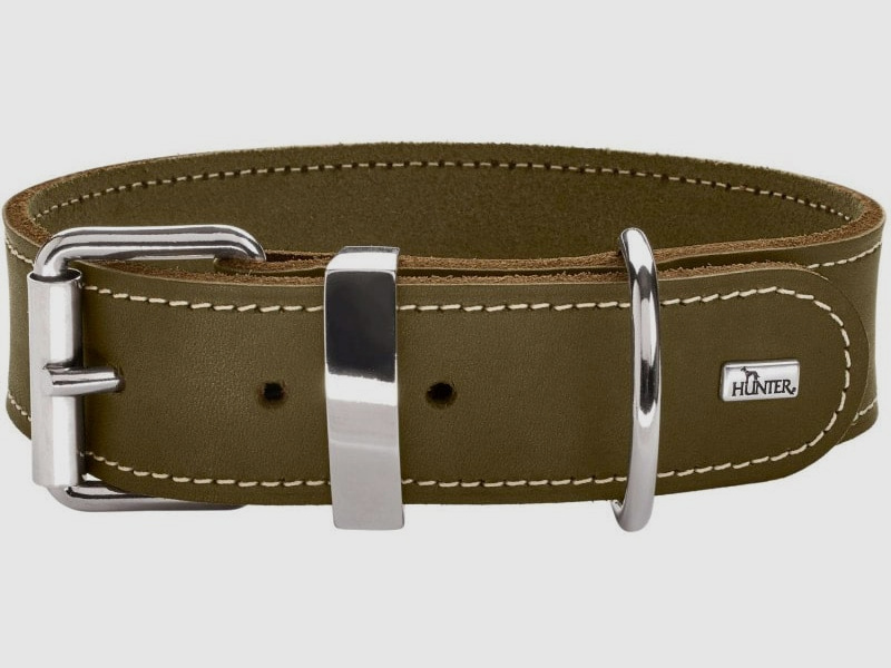Hunter Halsung Aalborg Special olivgrün / aus Leder