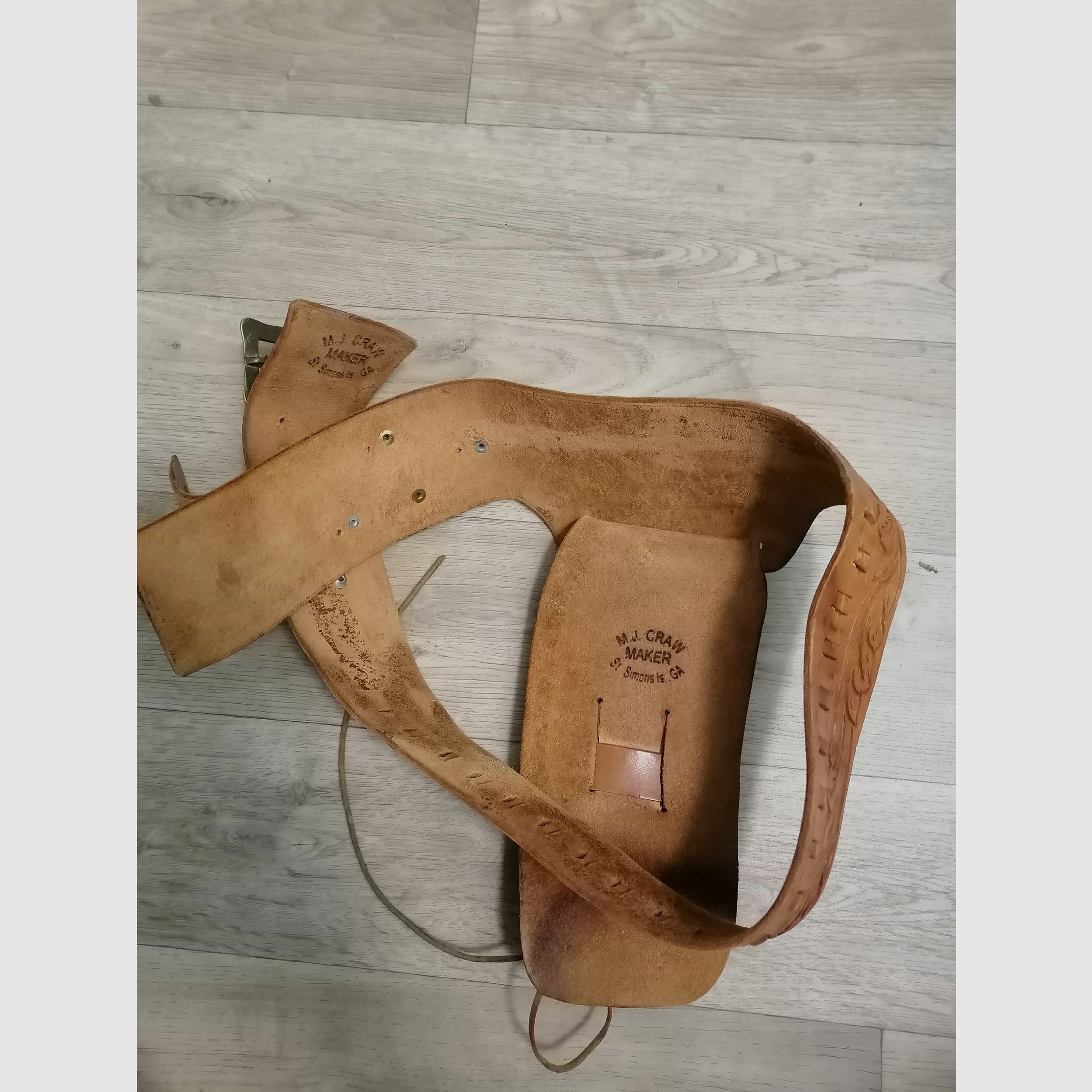 Western Revolver Gürtel Echt Leder