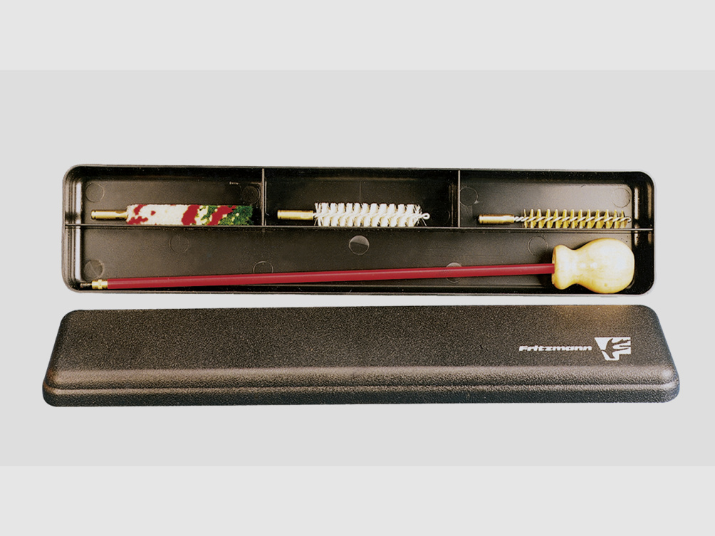 Fritzmann 33623-01 Set di attrezzi per la pulizia per armi corte, in scatola di plastica Cal. 22