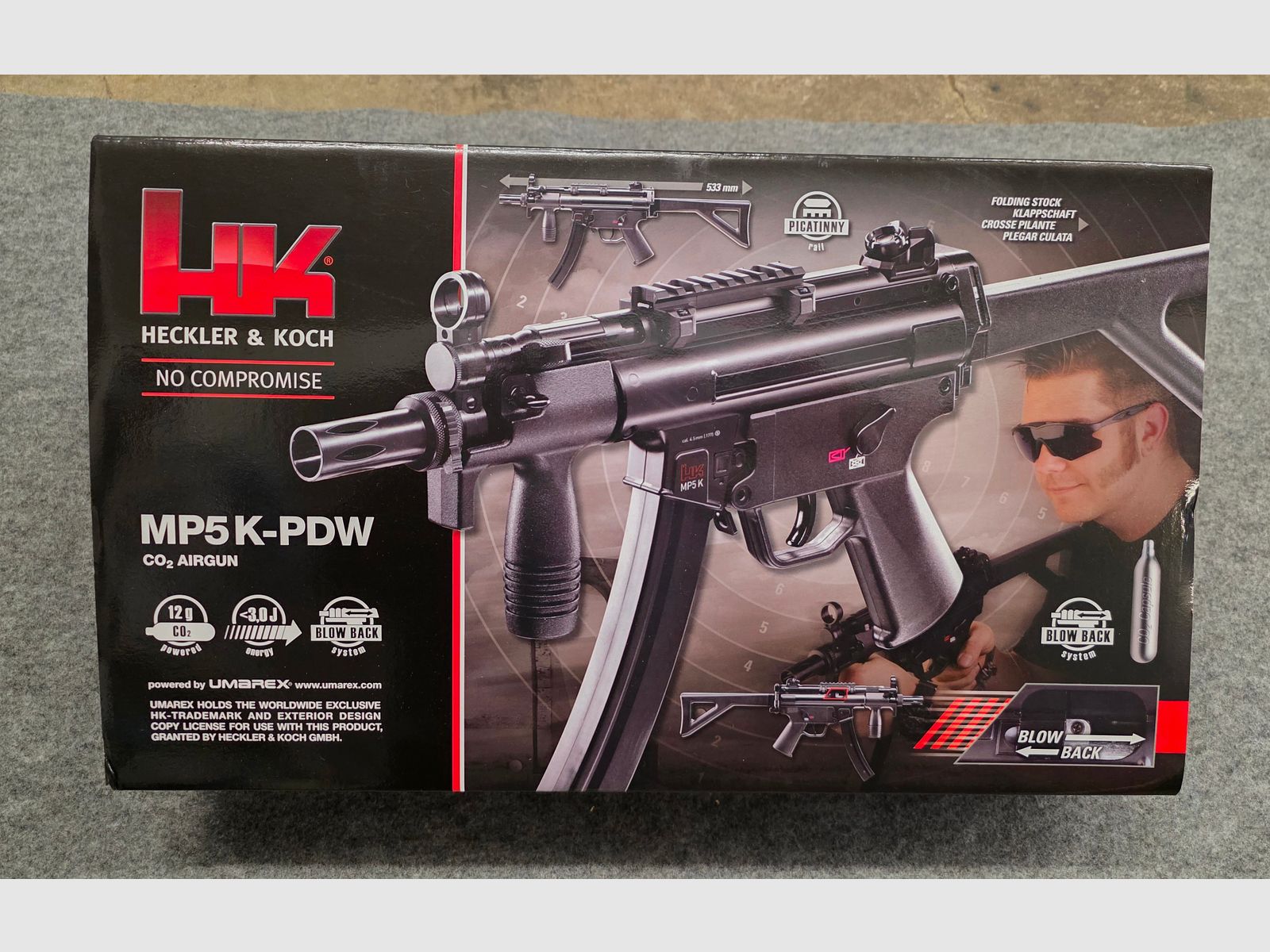 Co2 rifle Heckler & Koch MP5 K-PDW cal. 4.5 mm steel BB Co2 blowback