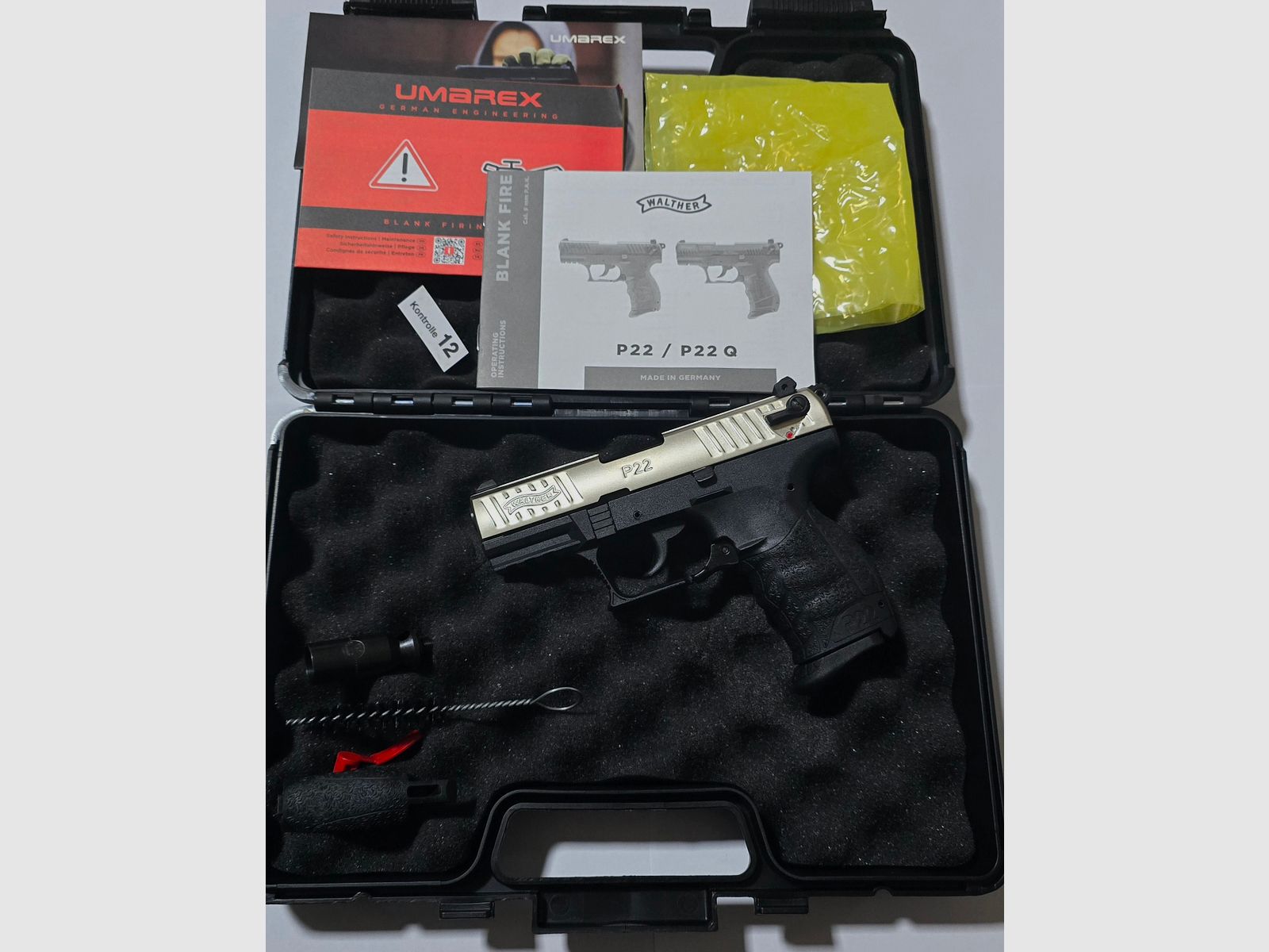 Walther P22 Q Nickel 9mm PAK Schreckschuss