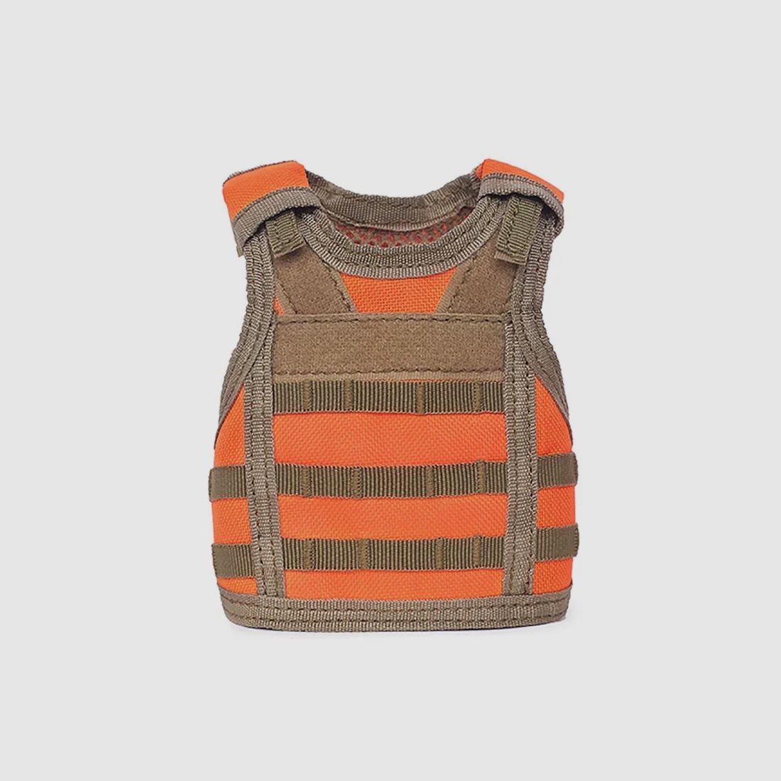 Mini protective vest for beer bottle / wine bottle / thermos bottle - orange red