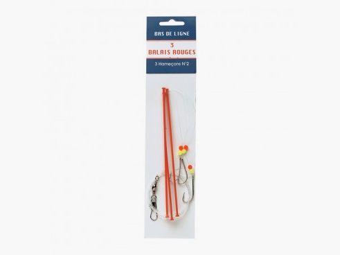 BAS DE LIGNE BALAIS ROUGES FLASHMER