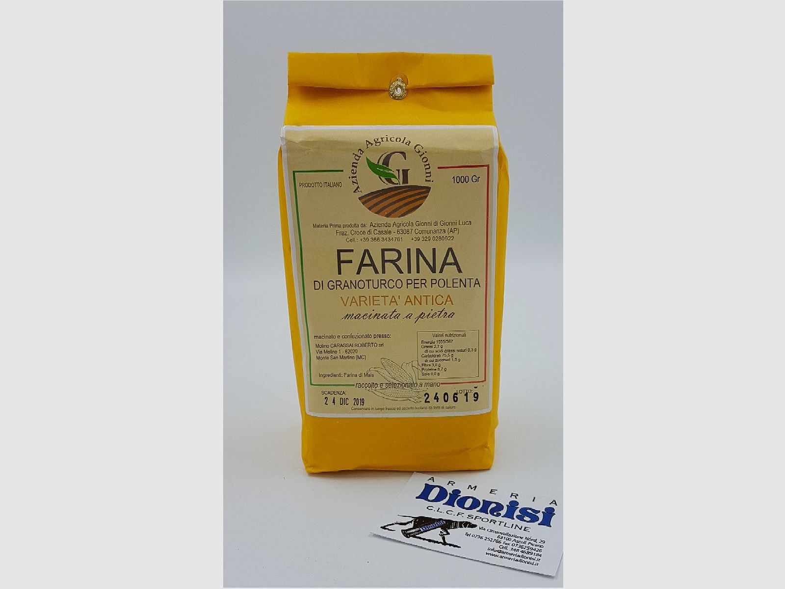 DIONISI SPORT HARINA DE MAÍZ PARA POLENTA 1000GR