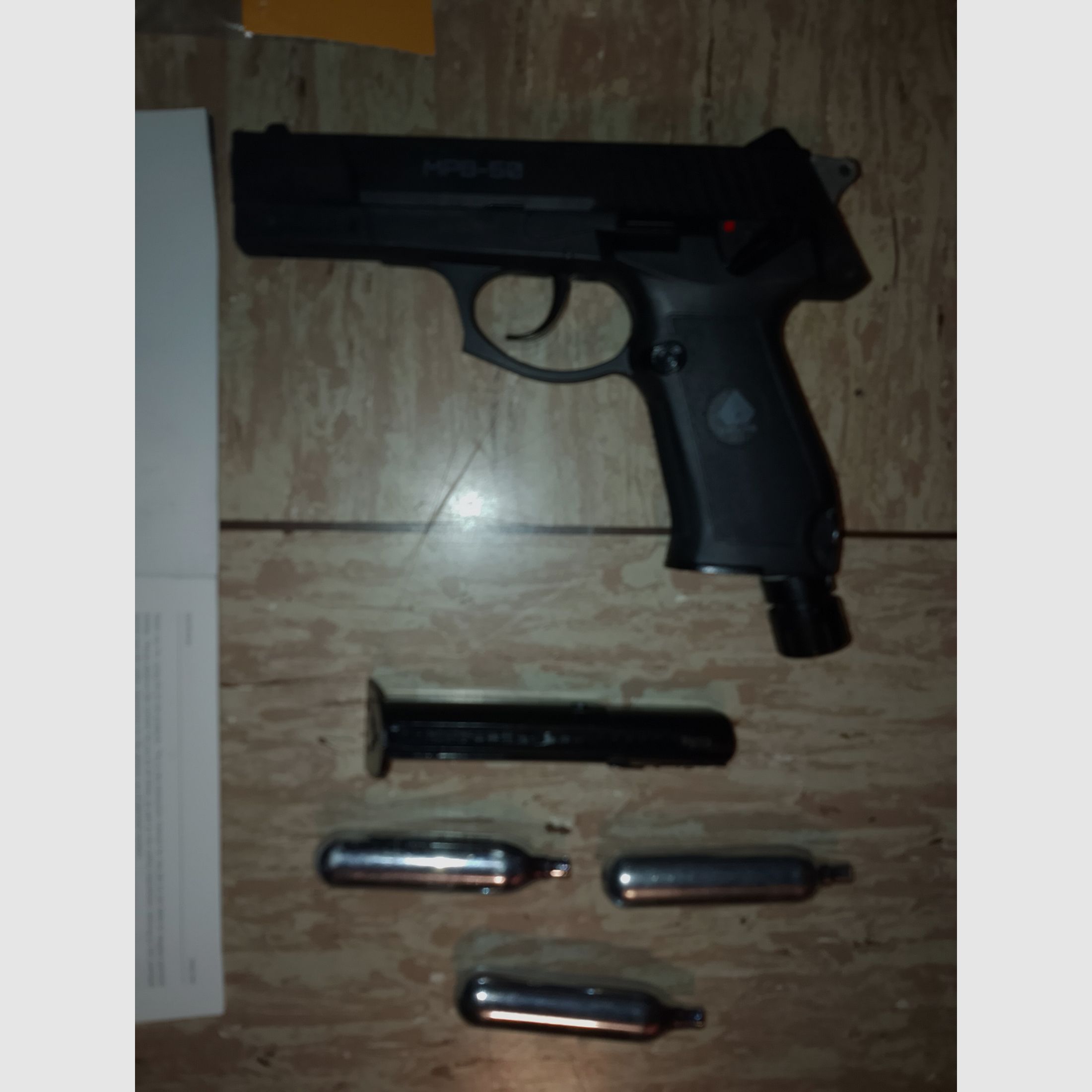 Delta Six MPB-50 CO2 pistol RAM marker cal .50 paintball gun with accessories rubber balls steel core balls 2nd magazine new!