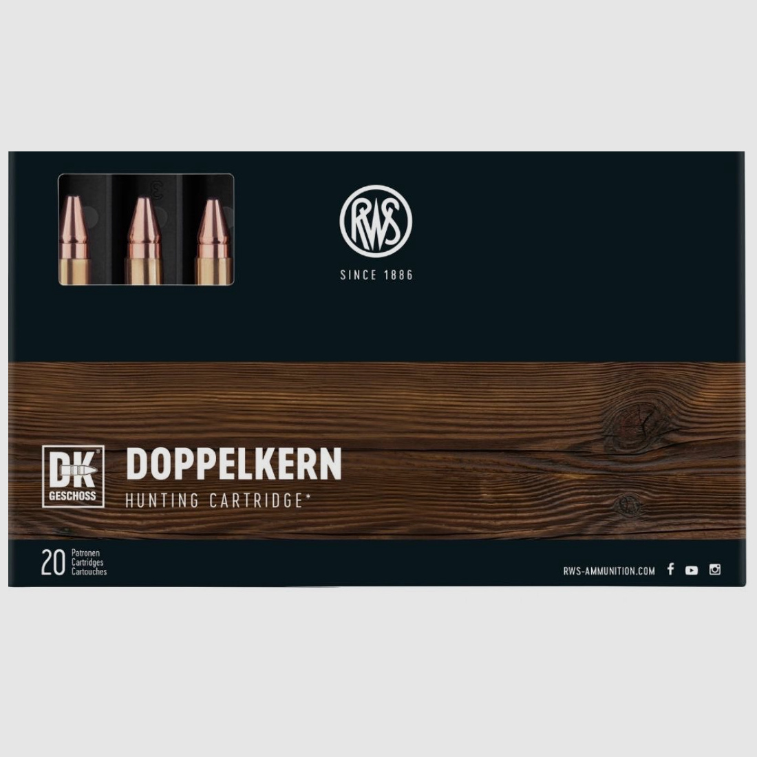 RWS .30-06 Spr. Doppelkern Munición 2 Paquete