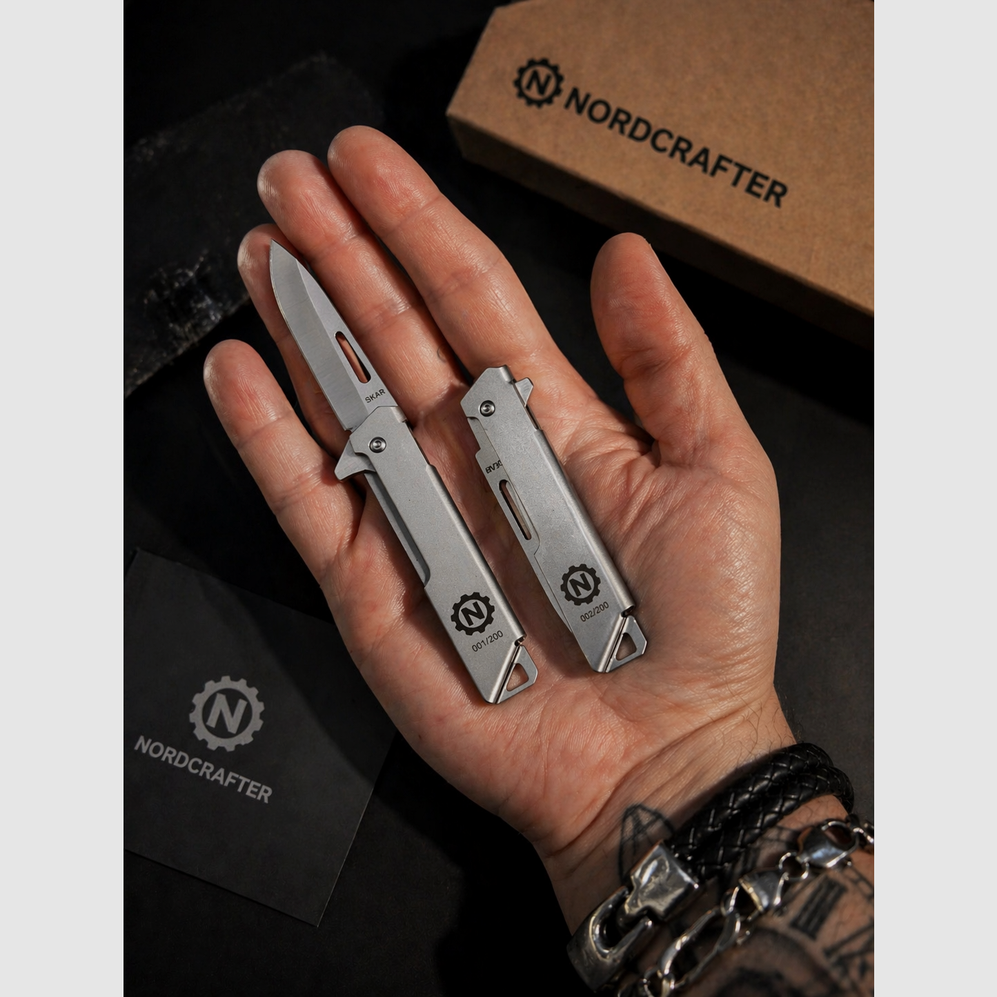 NORDCRAFTER SKAR EDC Mini-couteau pliant acier inoxydable 132 mm Édition limitée 200 pcs., image 5 sur 6