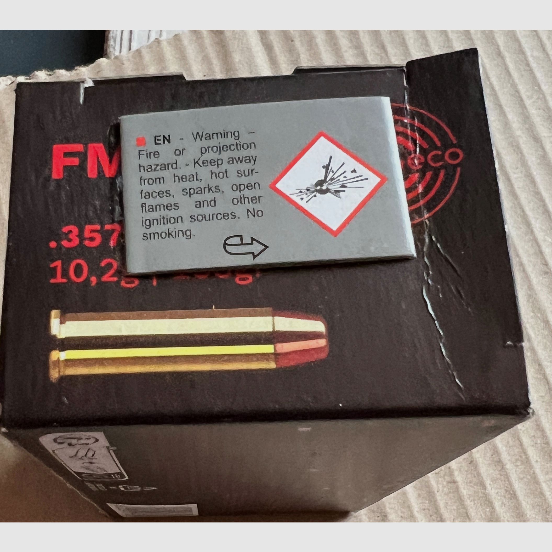 1000 pièces GECO .357 Magnum VM-FK FMJ