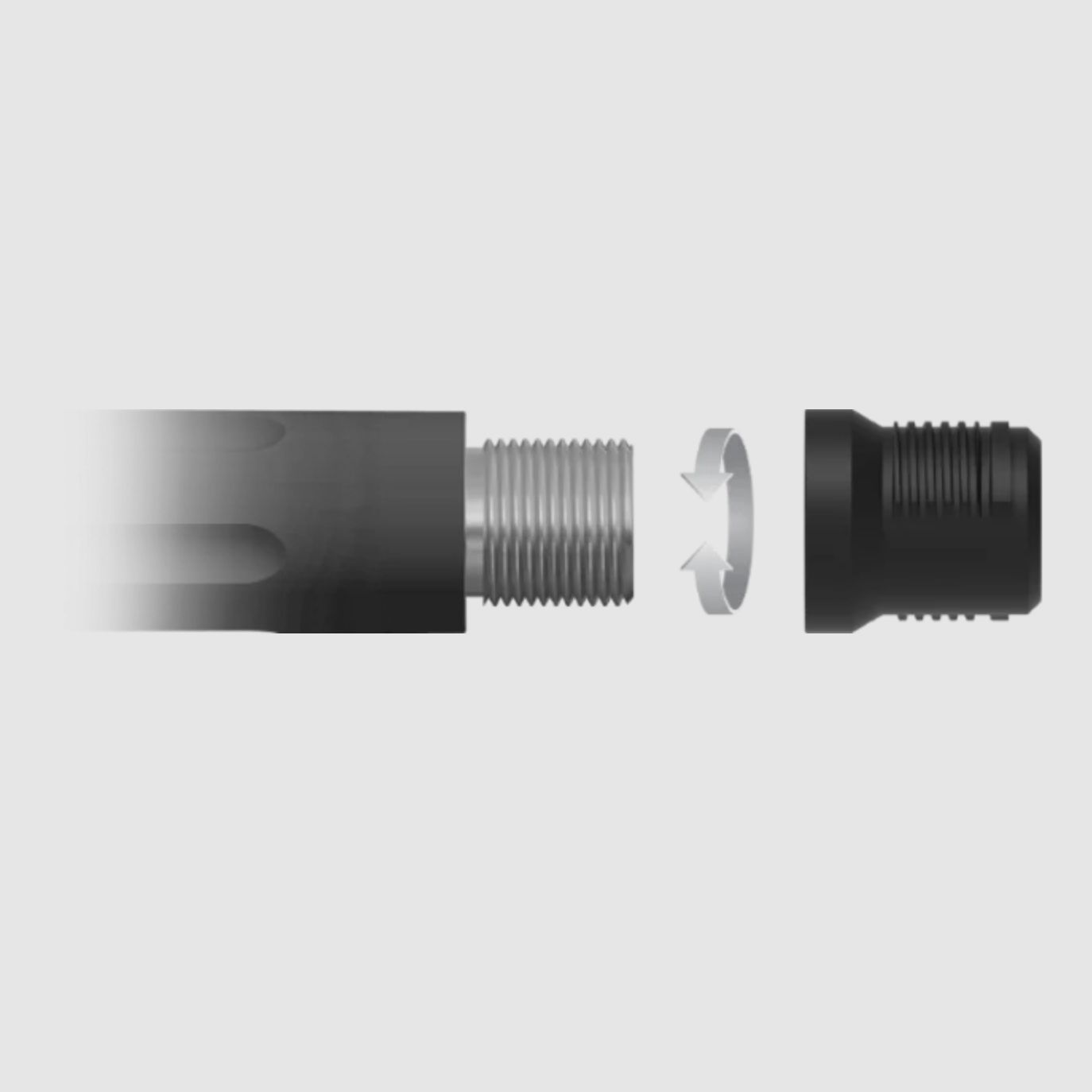 SVEMKO Schalldämpfer Magnum Quick Mount Kaliber 8 mm ohne Adapter Mündungsgewinde