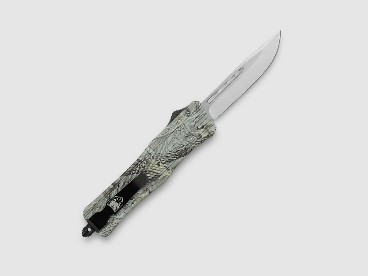 CobraTec Medium CTK-1 Woodland Camo droppoint Automatikmesser OTF, Bild 4 von 10