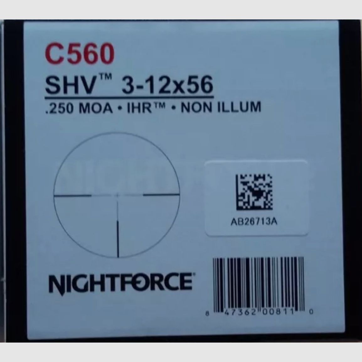 Nightforce SHV 3-12x56 telescopio NUEVO/EN SU EMBALAJE ORIGINAL