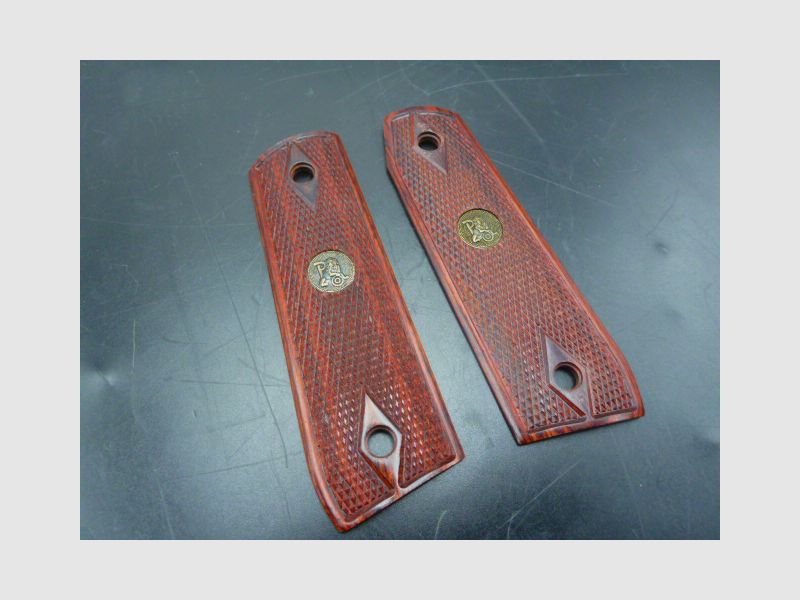 Grips for Ruger 22/45 Checker Rosewood, image 1 of 4