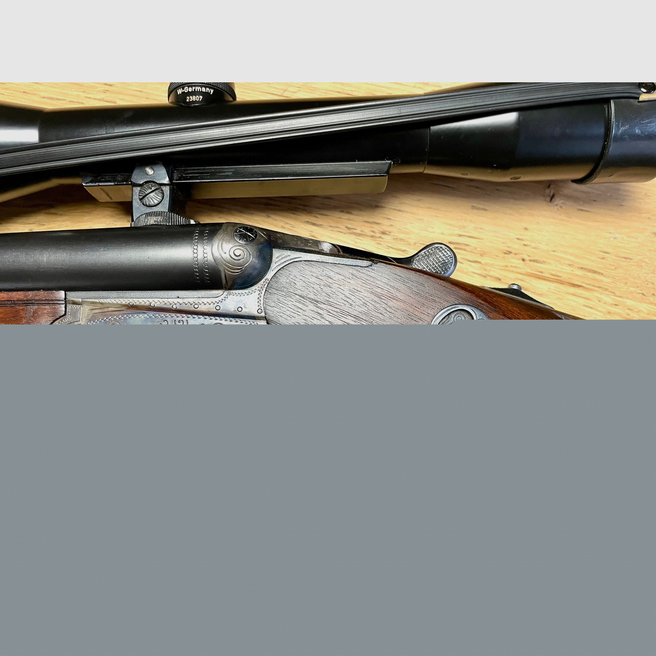 -Drilling- Simson Suhl Mod. Fortuna Kaliber 16/70 & 6,5x57R inkl. ZF Schmidt&Bender 6x42 und Einstecklauf Krieghoff Kal. 16 auf .22WinMag