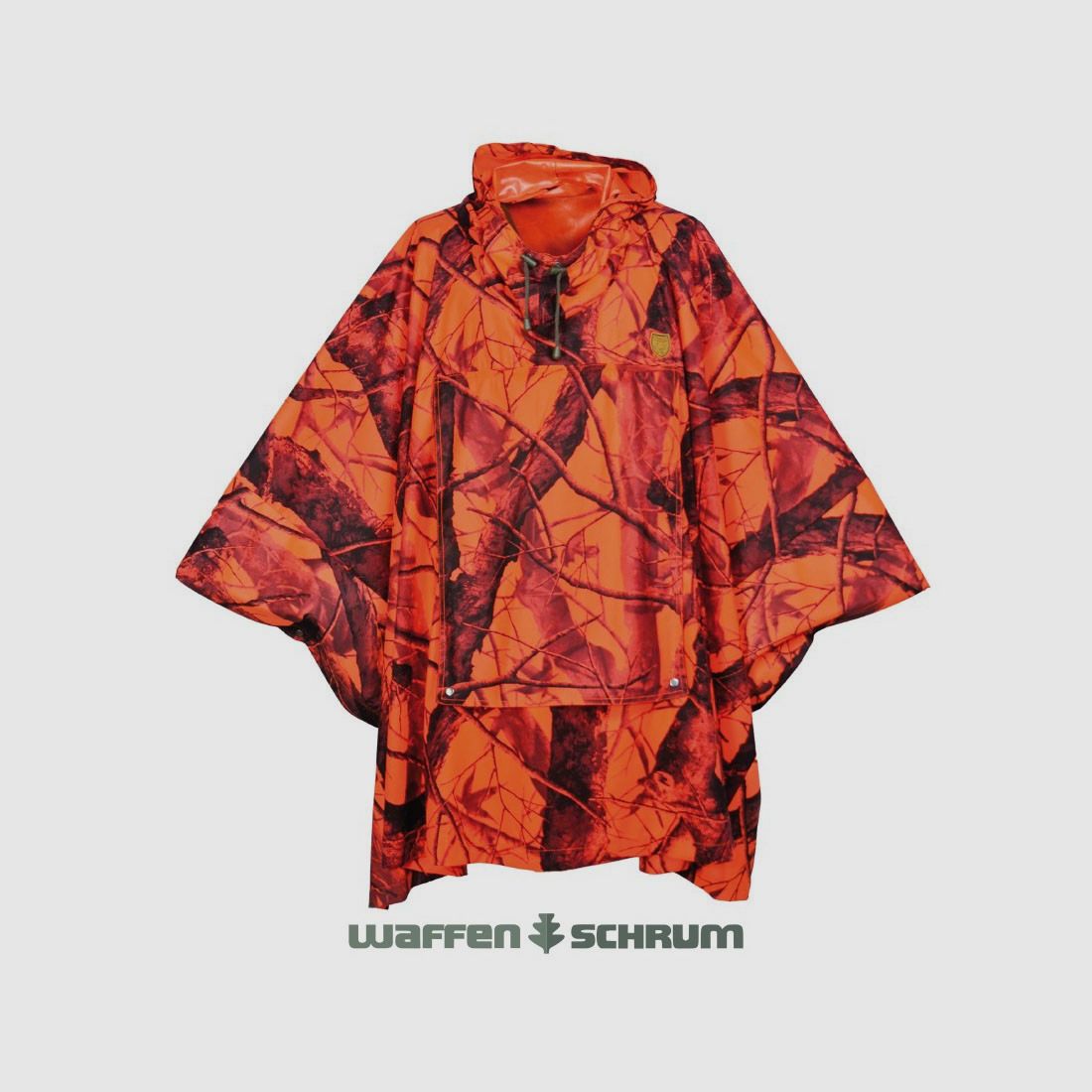 Hubertus Poncho Tarn u.Warn Olive-orange