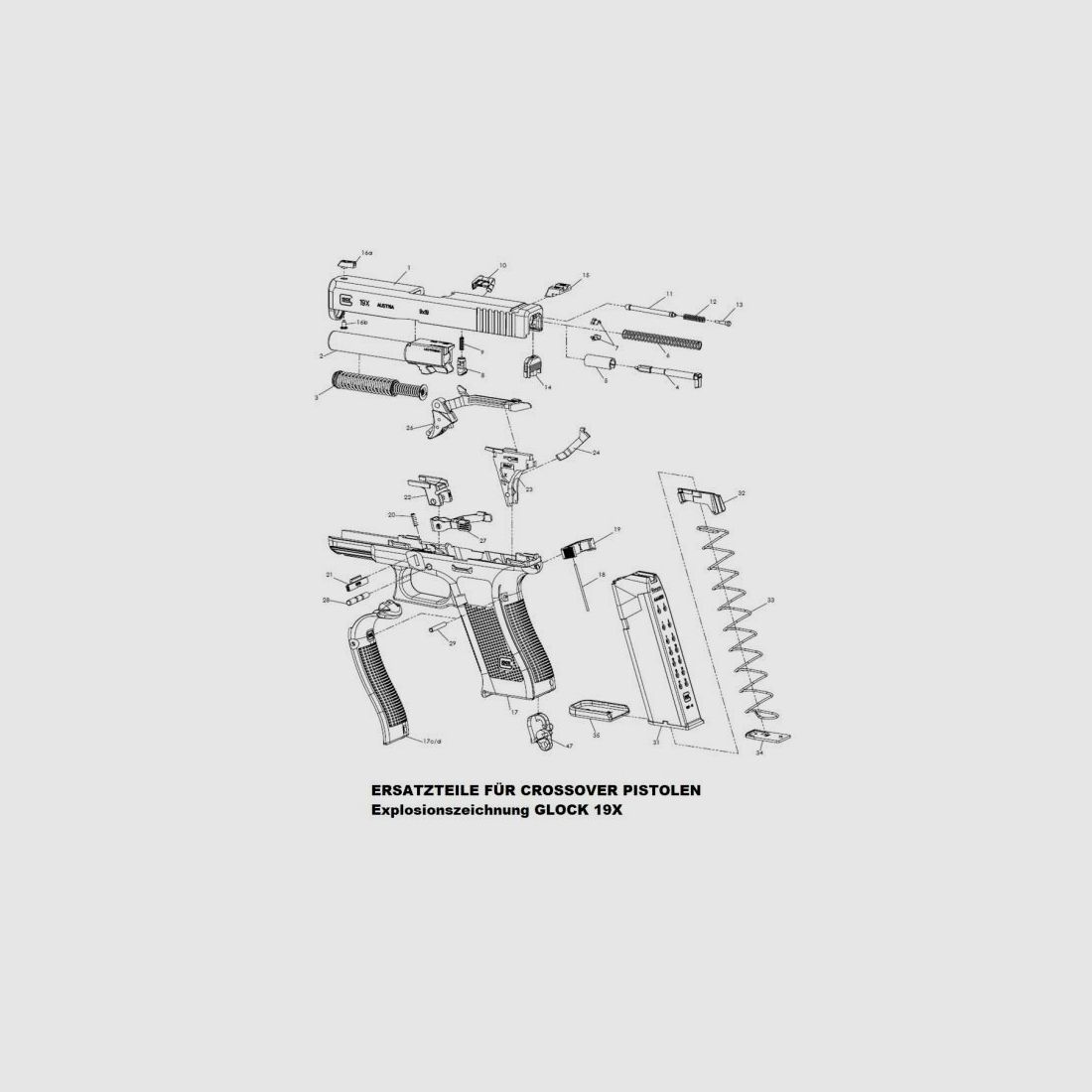 GLOCK Tuning/Ersatzteil f. Pistole Druckbolzen #11 Gen3/4/5/X f. 17/19/22/26/45 u.a.