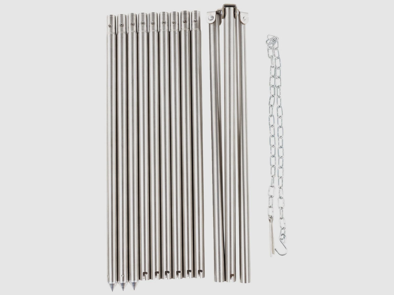 FOX Outdoor Zerlegbarer Dreibeingrill mit Kette und Haken