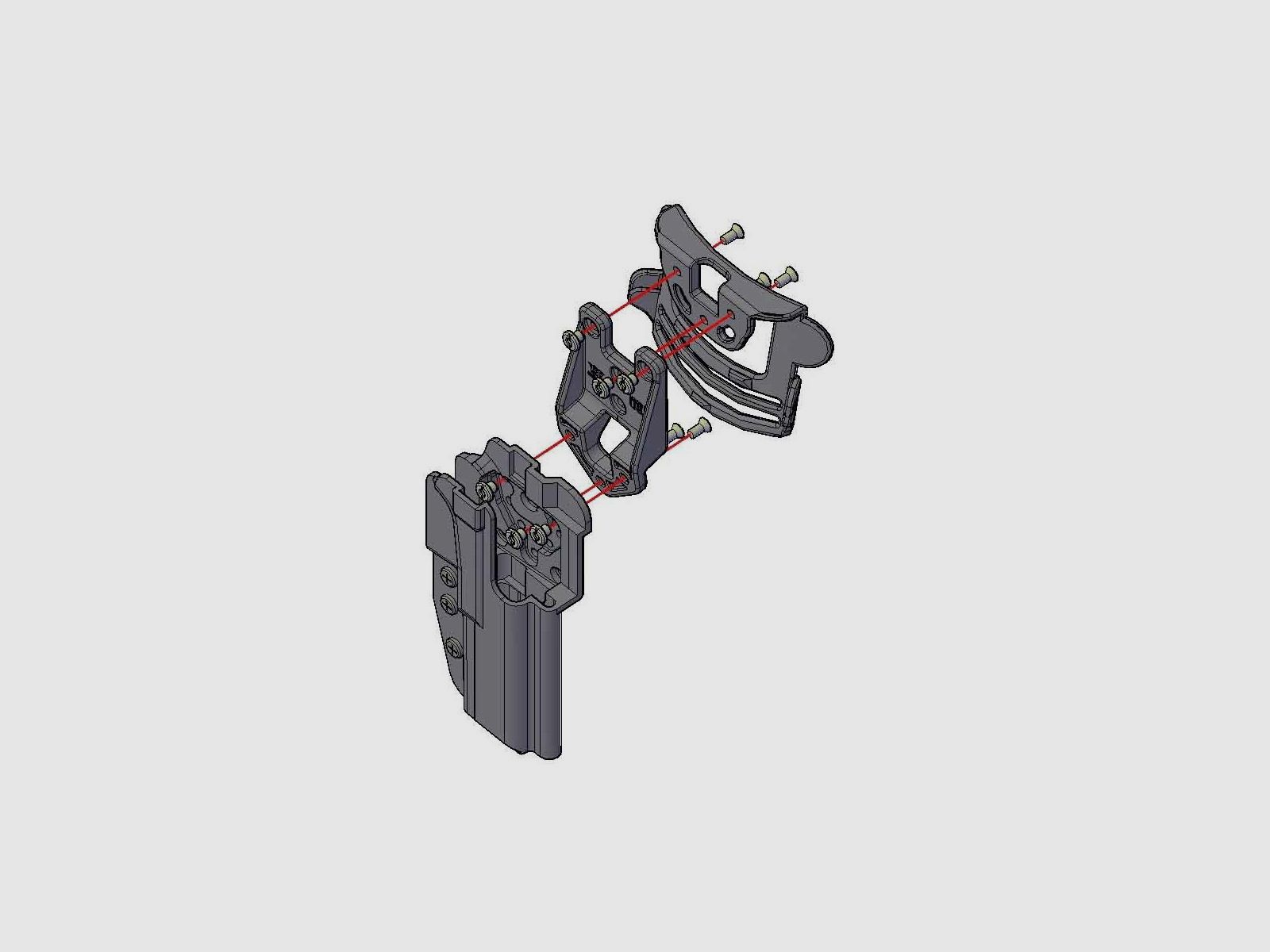 Comp-Tac Kydex Holster INTERNATIONAL Walther Q5 Match Steel Frame 5"-Rechtshänder-Schwarz