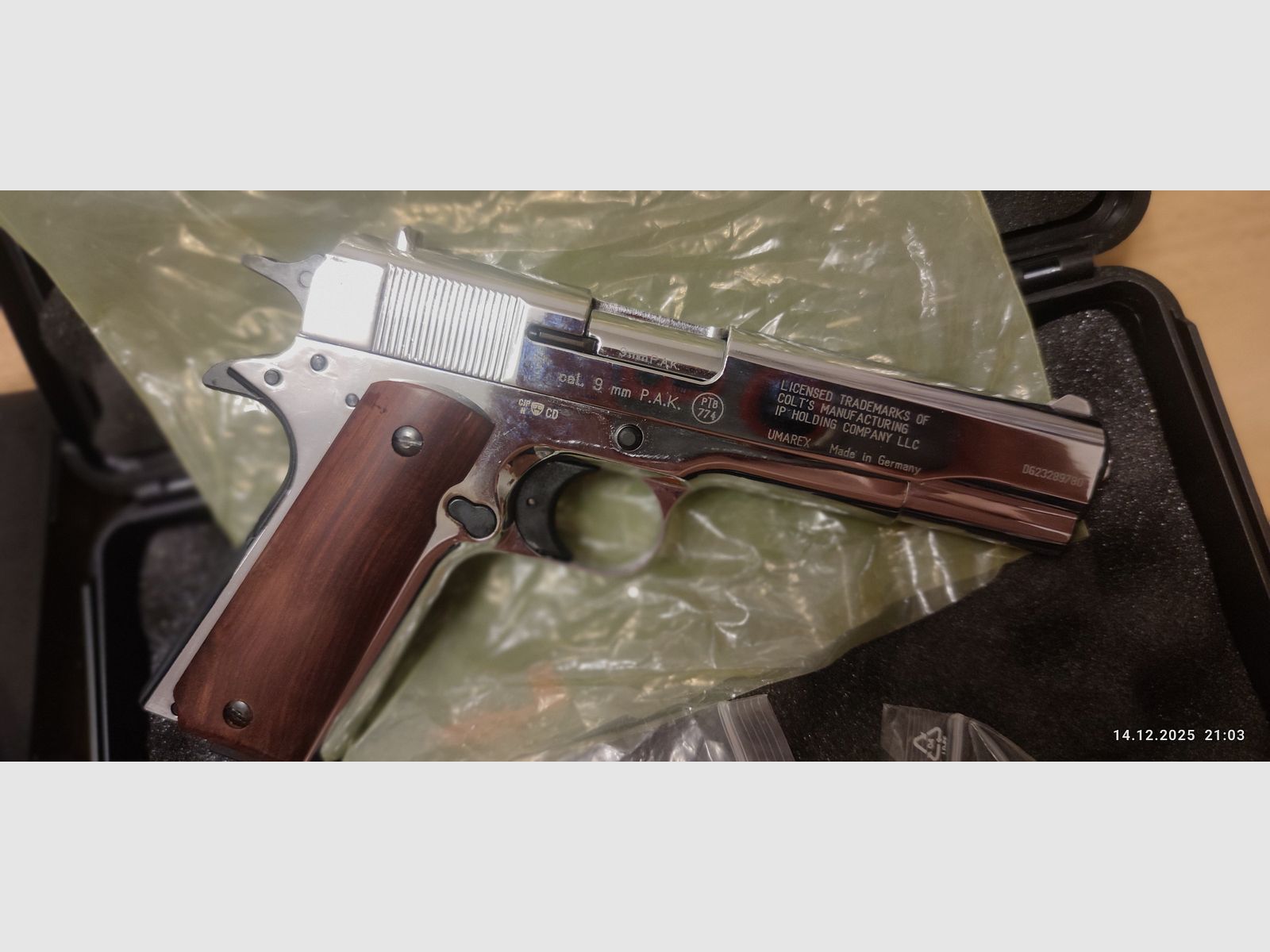 Colt Gouvernement chrom NEU 9 mm