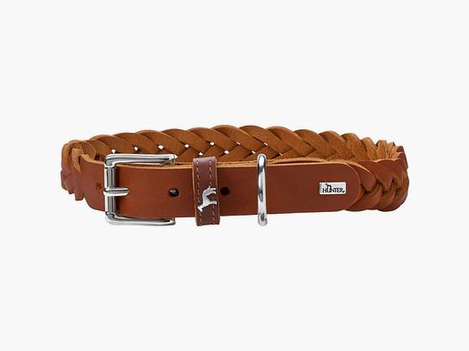 Hunter Halsband Solid Education aus geflochtenem Leder