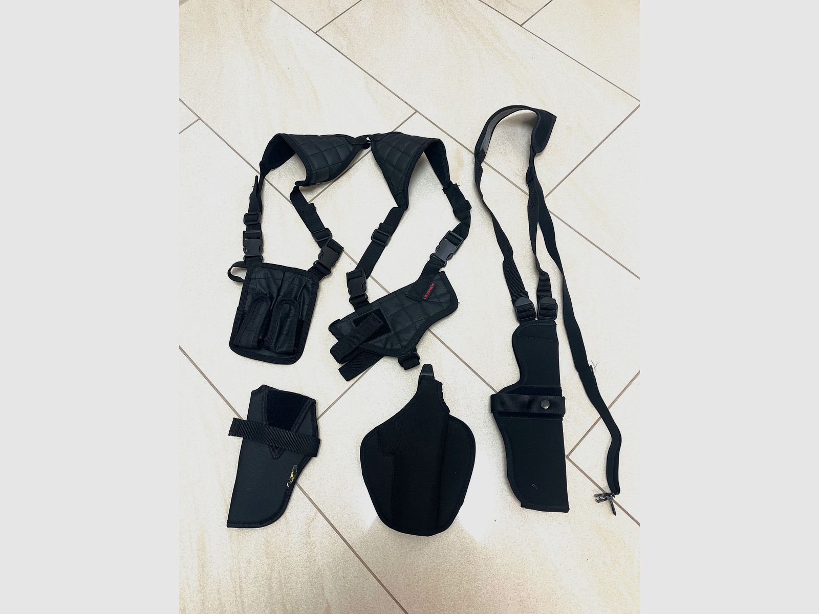 ••• Holster - Lot / 4x Cordura - Pistol holster •••