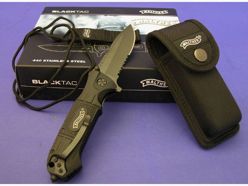 WALTHER BLACK TAC One-Handed Pocket Knife