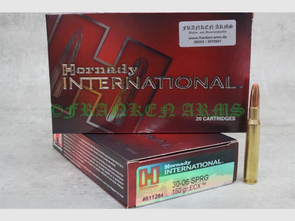 Hornady ECX .30-06 Spr. 150gr. 9,7g 20 pièces Prix dégressifs