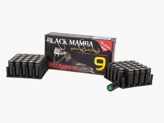 ESC 9mm P.A.K. Black Mamba 50 rounds blank cartridges